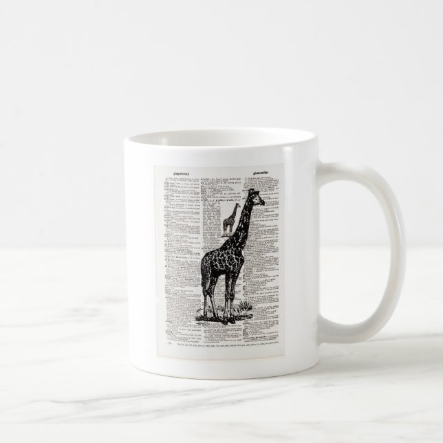 Mug Giraffe Dictionnaire Art (Droite)