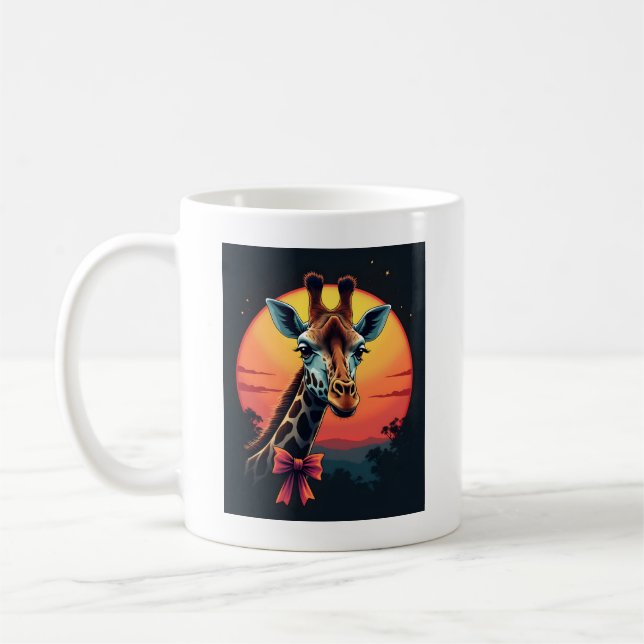 Mug Giraffe Neck Like a Rollercoaster Run Funny Retro  (Gauche)