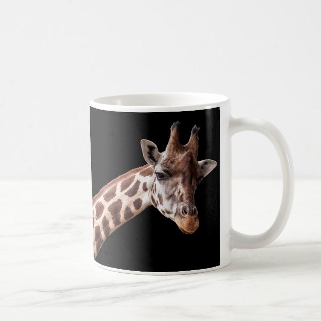 Mug Giraffe Portrait Photo on Black (Droite)