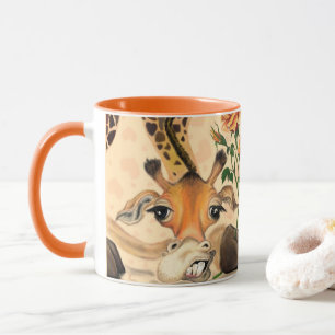 Mug Giraffe Romantique - Messieurs - Ajouter Votre Tex