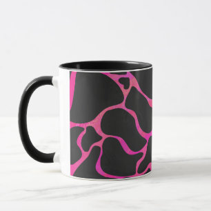 Mug Giraffe rose chaude et noire