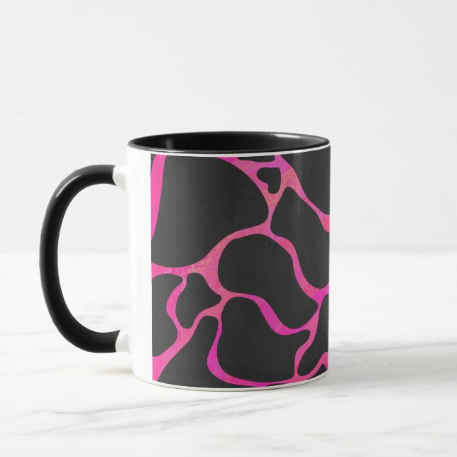 Mug Giraffe rose chaude et noire (Gauche)