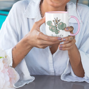 Mug Giraffe Safari Animal Botanique Anniversaire