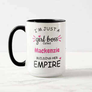 Mug Girl Boss Building Her Empire Ajouter un nom Fun C