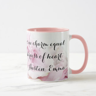 Mug Girl Jane Austen Emma Citation de livre Rose Rose
