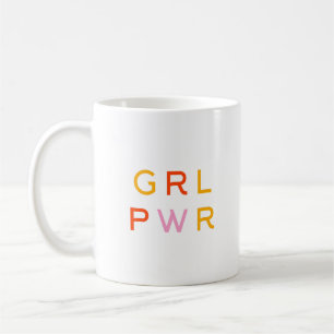 Mug Girl Power   GRL PWR   Féministe moderne   Minimal