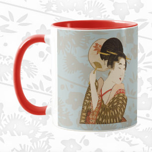 Mug Girls geisha japonaises vintages en Kimonos