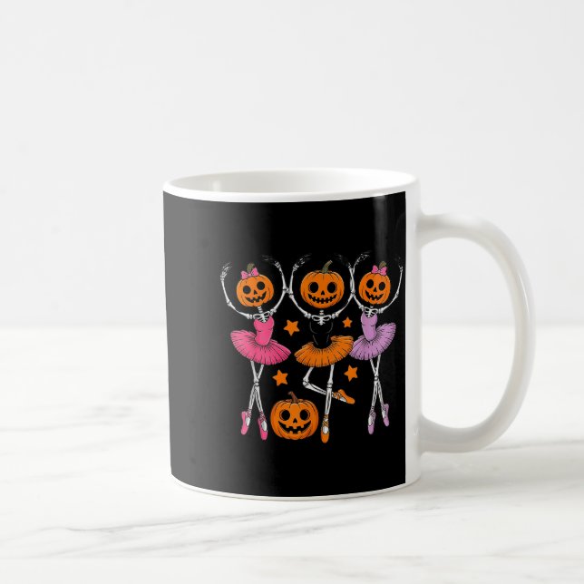 Mug Girls Halloween Ballet Skeleton Pumpkin Girls Skel (Droite)