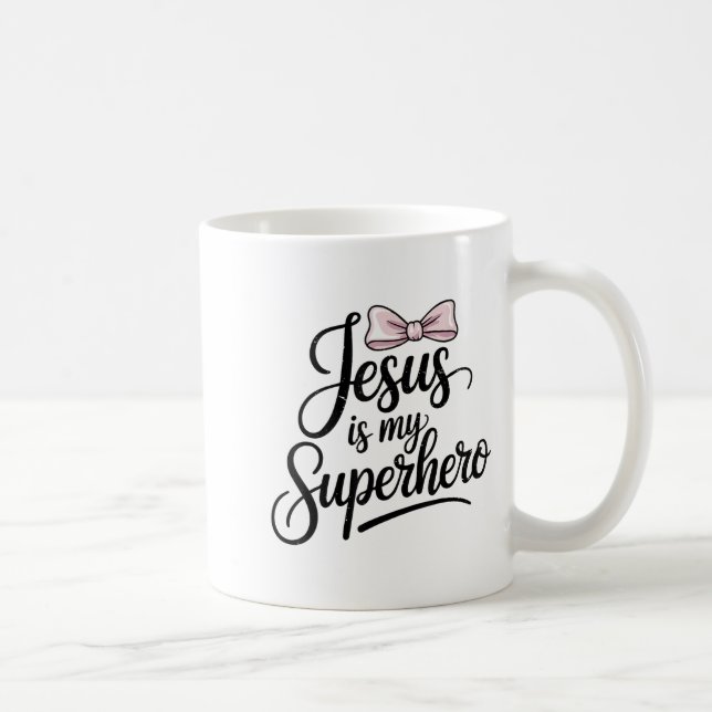 Mug Girls Jesus Is My Superhero Christian Toddler Sist (Droite)