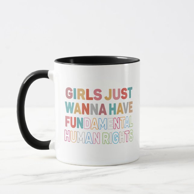 Mug Girls Just Want to Have Fondamental Human Rights F (Gauche)
