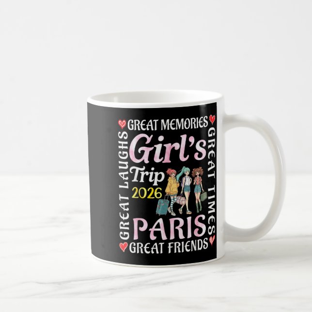 Mug Girls Trip 2026 Paris Great Friends Vacation Trave (Droite)
