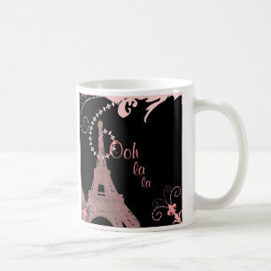 Mug girly chic retro mode paris eiffel tower