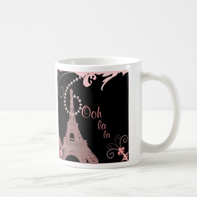 Mug girly chic retro mode paris eiffel tower (Droite)