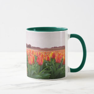Mug Gisement de fleur de tulipe et moulin à vent