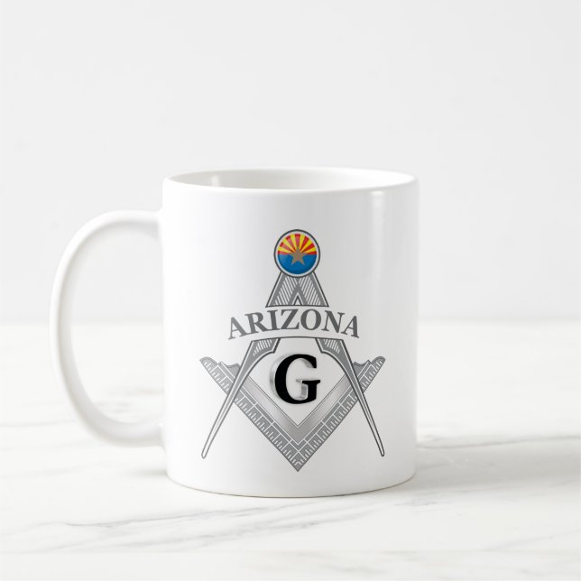 Mug Gîte de franc-maçonnerie de l'état de l'Arizona (Gauche)