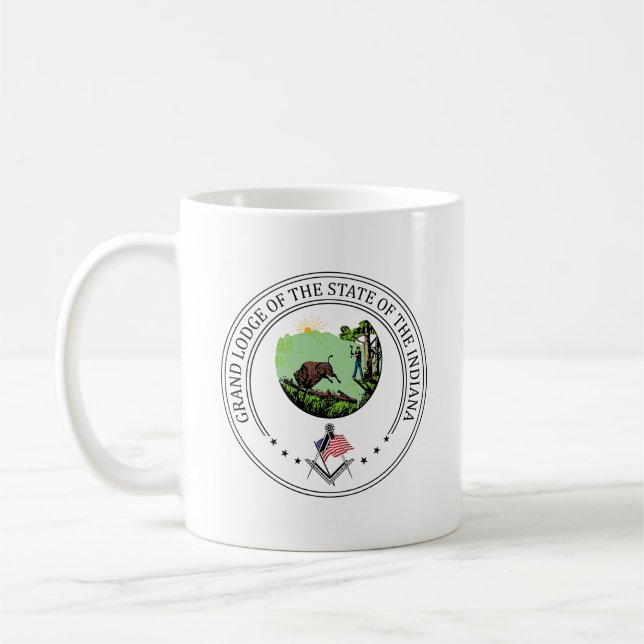 Mug Gîte de franc-maçonnerie de l'état de l'Indiana (Gauche)
