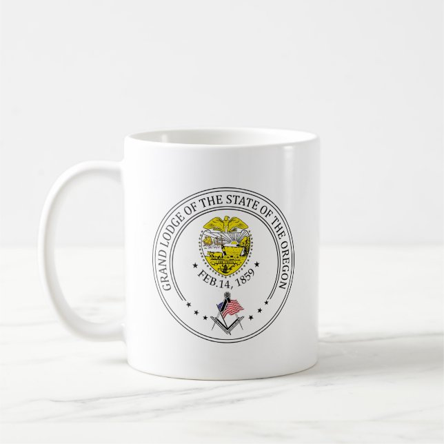 Mug Gîte de franc-maçonnerie de l'état de l'Oregon (Gauche)
