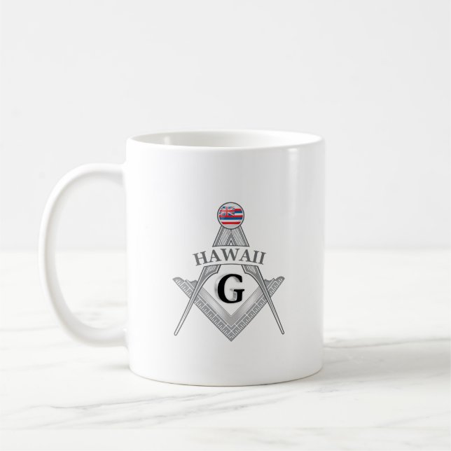 Mug Gîte de franc-maçonnerie de l'Etat d'Hawaii (Gauche)