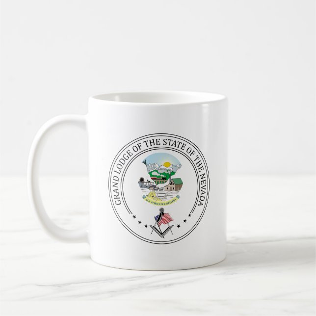 Mug Gîte de franc-maçonnerie de l'état du Nevada (Gauche)