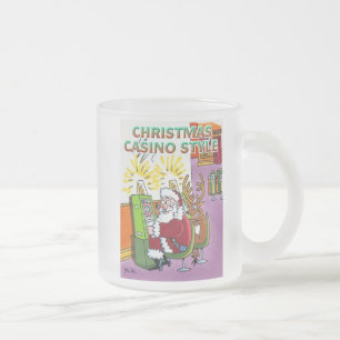 Mug givré à main gauche style Casino de Noël