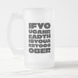 Mug givré avec typographie audacieuse TooSober