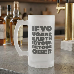 Mug givré avec typographie audacieuse TooSober