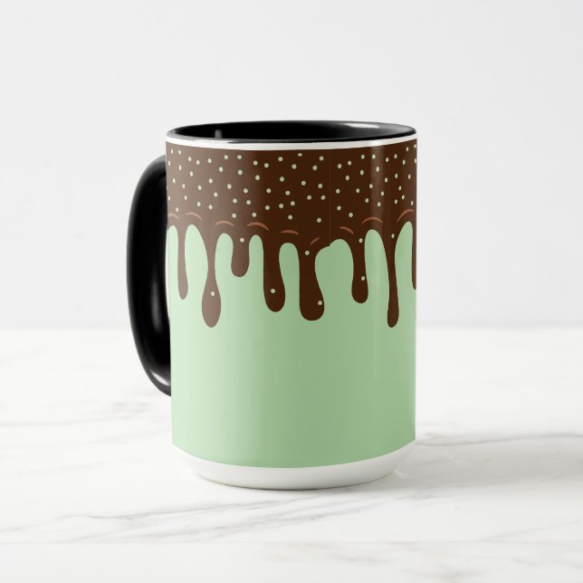 Mug Glace au Matcha, Glaçage Choco Fondu Sprinkles (Devant gauche)