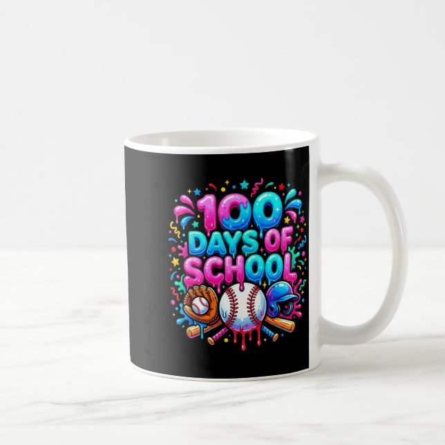 Mug Glace de baseball qui coule 100 jours d'école élèv (Droite)