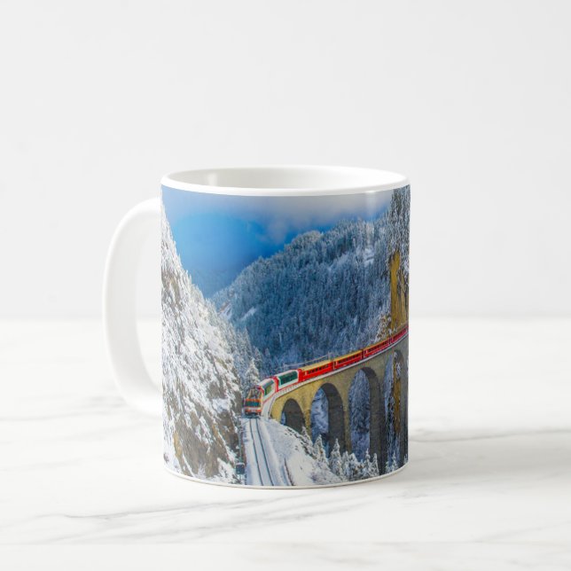 Mug Glace et neige | Express Bernina, Suisse (Devant gauche)