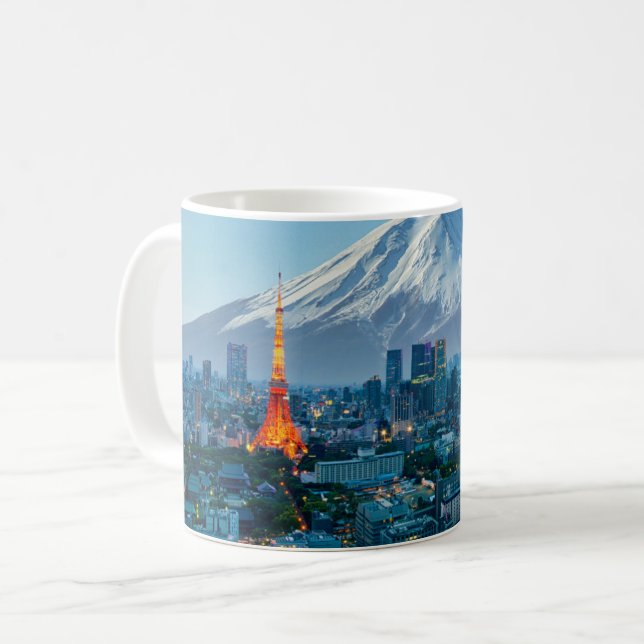 Mug Glace et neige | Mt. Fuji et Tokyo Skyline (Devant gauche)
