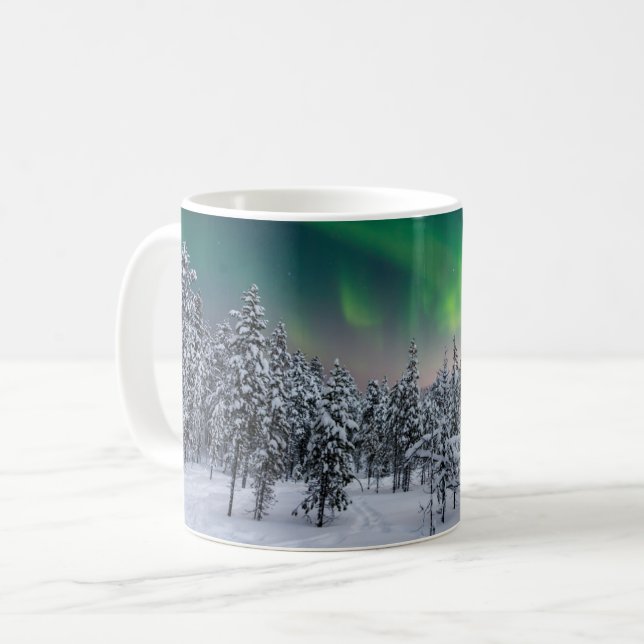 Mug Glace et neige | Paysage d'hiver, Finlande (Devant gauche)