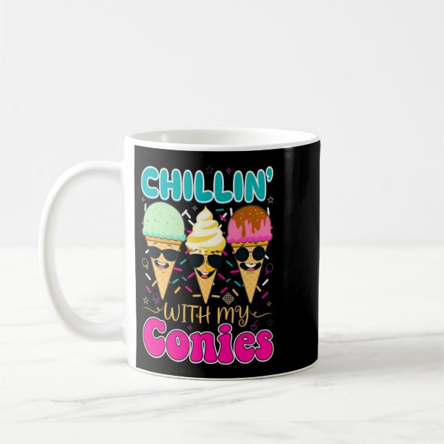 Mug Glace Rétro De L'été Avec Mes Lapins (Gauche)