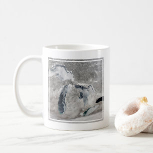 Mug Glace Sur Les Grands Lacs, États-Unis.