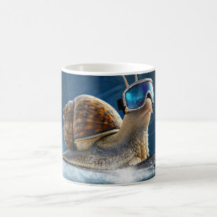 Mug Glacière que le reste, l'escargot de snowboard.