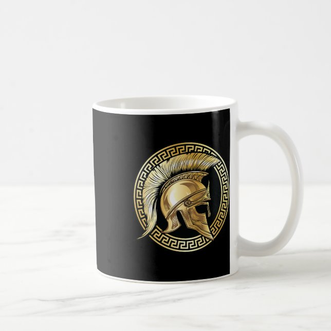 Mug Gladiateur doré casque spartiate Sparta Grec Worko (Droite)