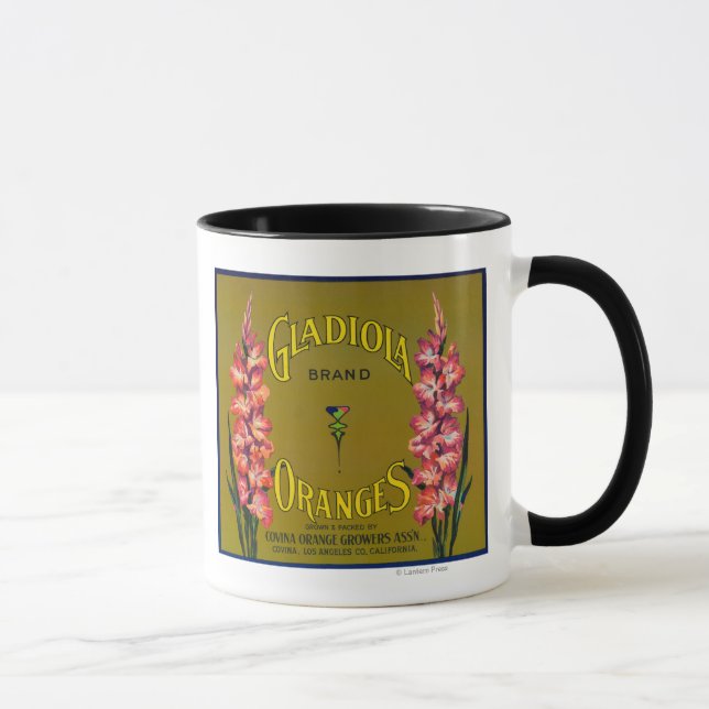 Mug Gladiola Marque Citrus Étiquette (Droite)