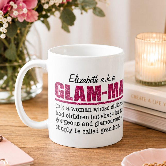 Mug Glam Ma rose - Grand-mère  (Créateur téléchargé)