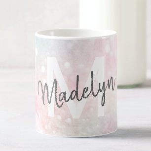 Mug Glam Parties scintillant rose Pastel Motif fille