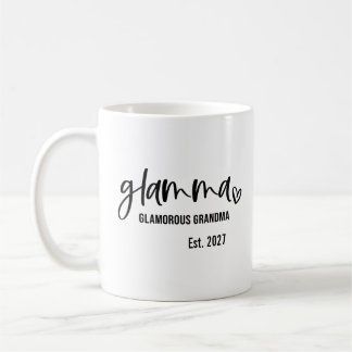 Mug Glamma Fondée en 2027, Annonce de Bébé