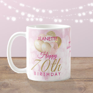 Mug Glamorous 70th Birthday Balloon