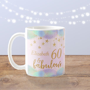 Mug Glamour 60e anniversaire Parties scintillant d'or