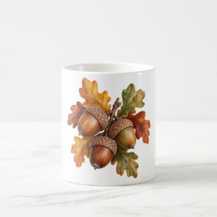 Mug Glands de chêne et feuilles de chêne