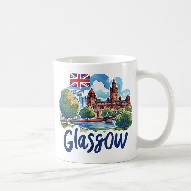 Mug Glasgow Écosse Royaume-Uni (Droite)