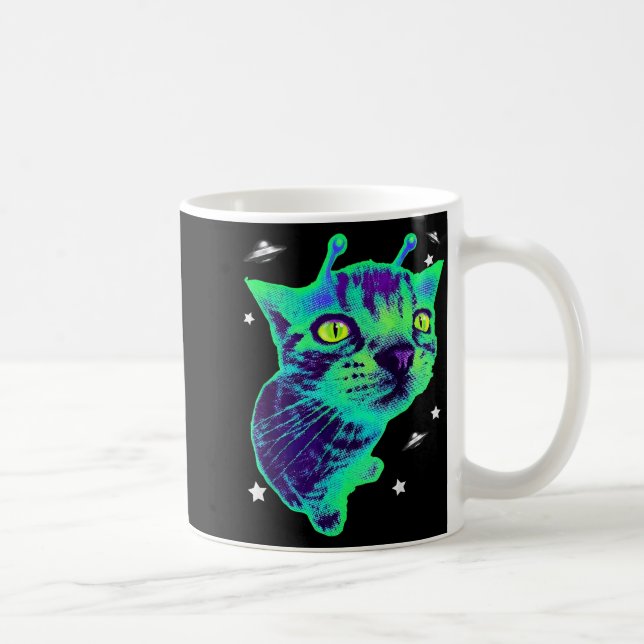 Mug Glerp Glorp Funny Alien Cat Meme Gnarp Cat Silly A (Droite)