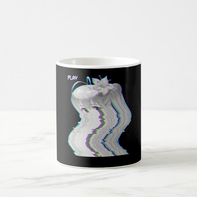 Mug Glitch Japonaise Anime Girl VHS Eboy Egirl Harajuk (Centre)