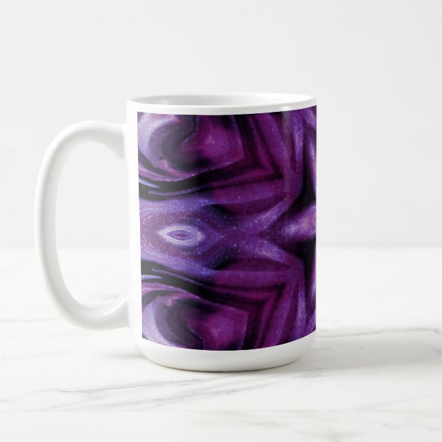 Mug Glitterie Purple Kaleidoscope Coeurs Gradient (Gauche)