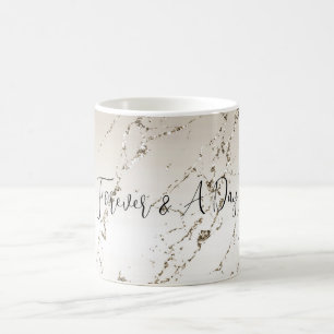 Mug Glitz en marbre or et blanc