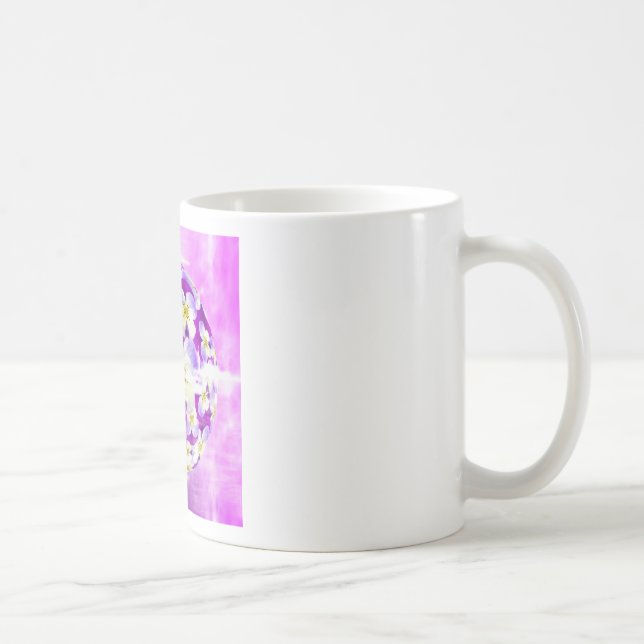 Mug Globe au motif subtil et simple de fleurs de pensé (Droite)
