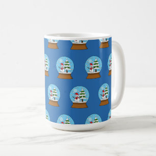 Mug Globe de neige avec Snowman et Pine Tree