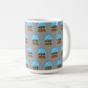 Mug Globe des neiges avec trois Chouettes Gnomes